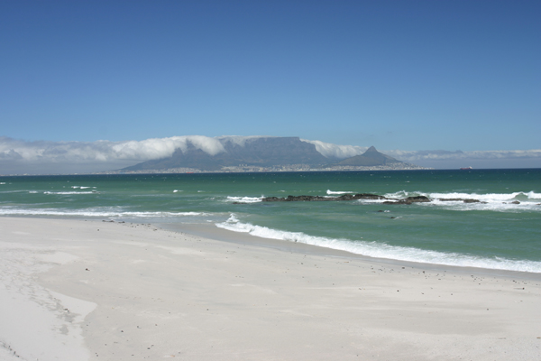 The beach at Bloubergstrand